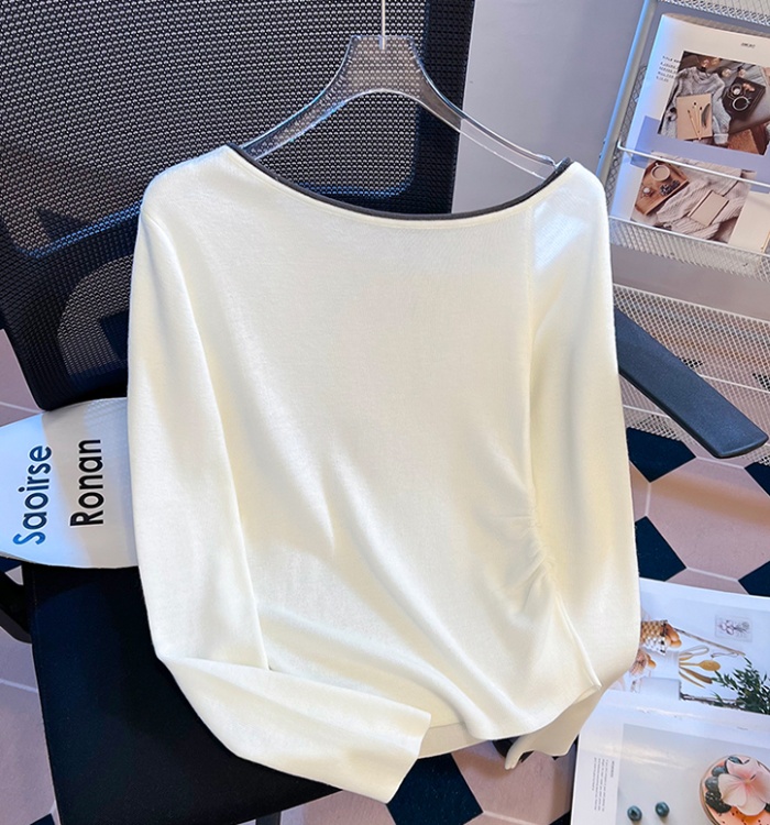 Mixed colors high quality pinched waist slim tops