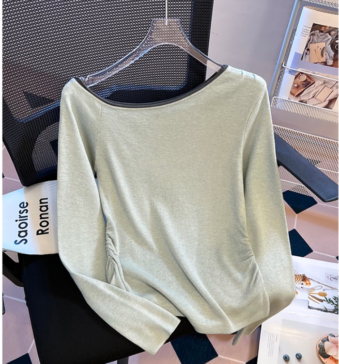 Mixed colors high quality pinched waist slim tops