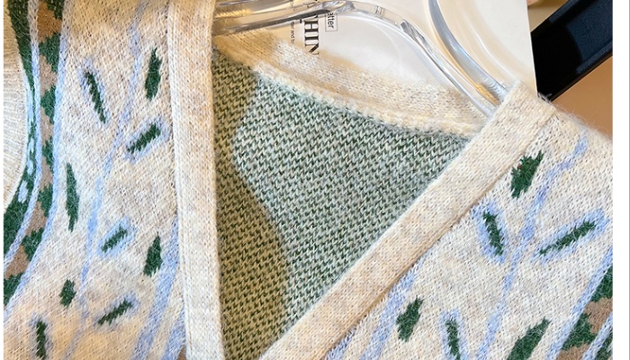 Knitted retro coat all-match niche waistcoat