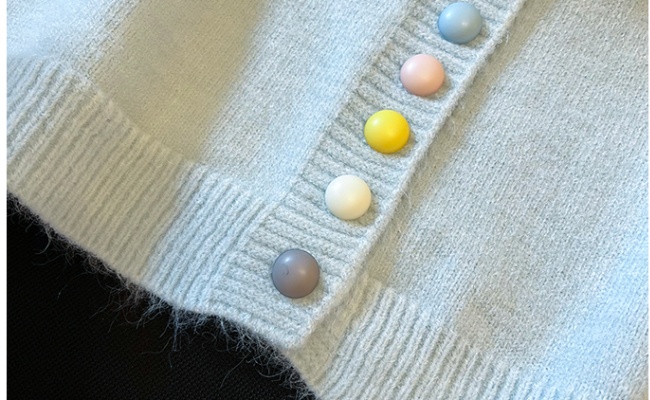 Rainbow buckle waistcoat autumn and winter cardigan