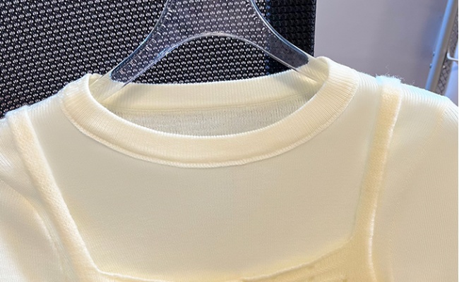 Short outside the ride vest wool knitted bottoming shirt 2pcs set