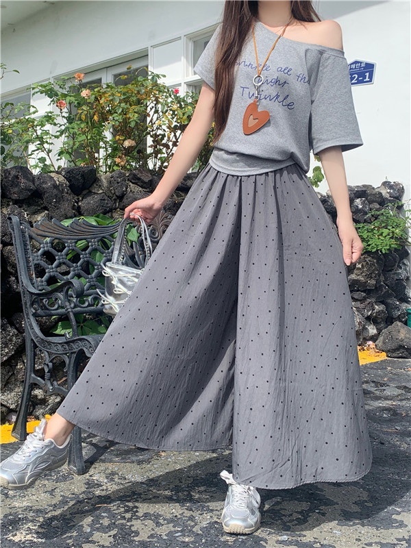 All-match long pants wide leg pants for women