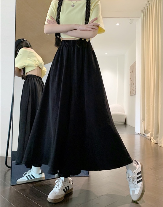 A-line fat long wide leg pants autumn fold skirt