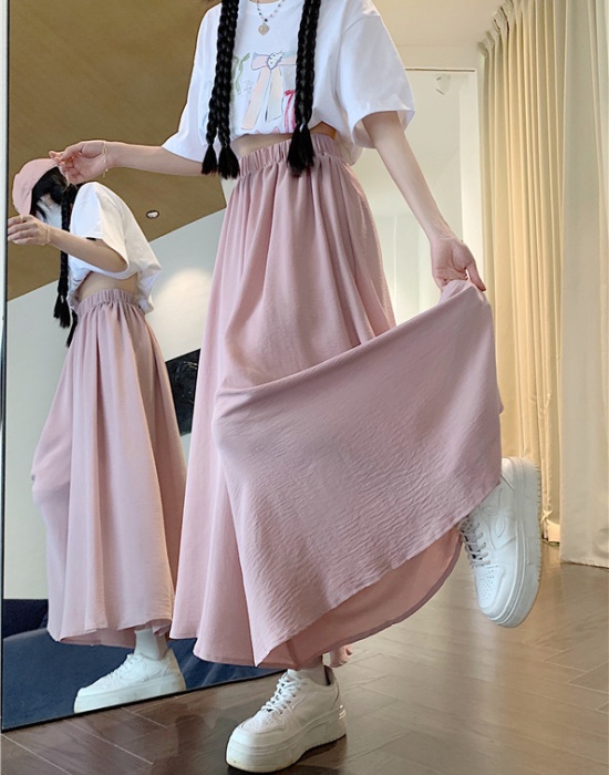 A-line fat long wide leg pants autumn fold skirt
