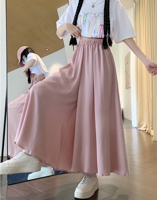 A-line fat long wide leg pants autumn fold skirt