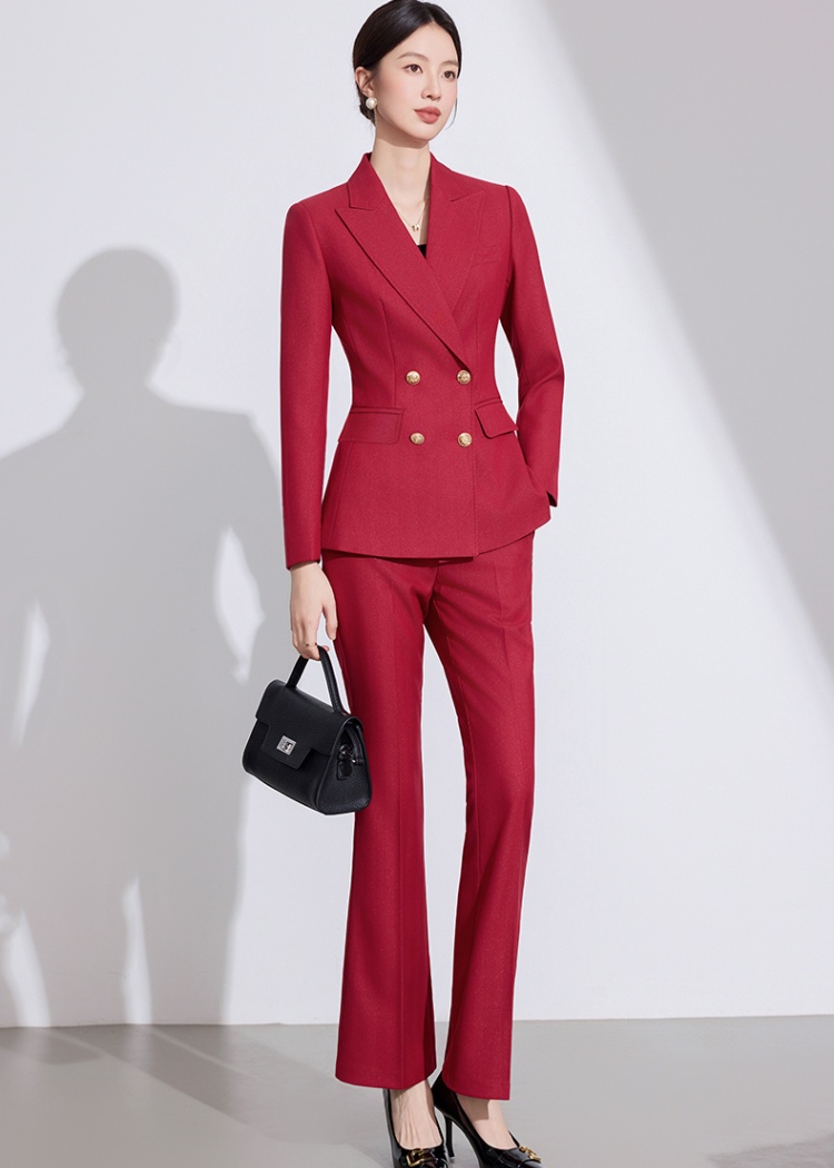 Simple suit pants business suit 2pcs set for women