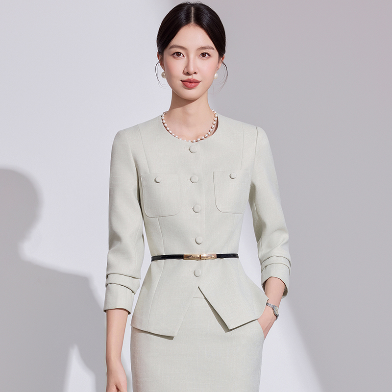 Long sleeve coat simple business suit a set for women