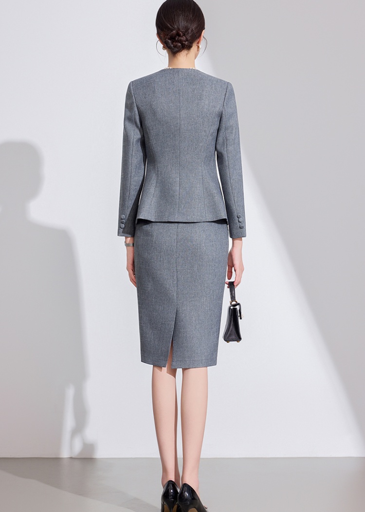 Long sleeve coat simple business suit a set for women