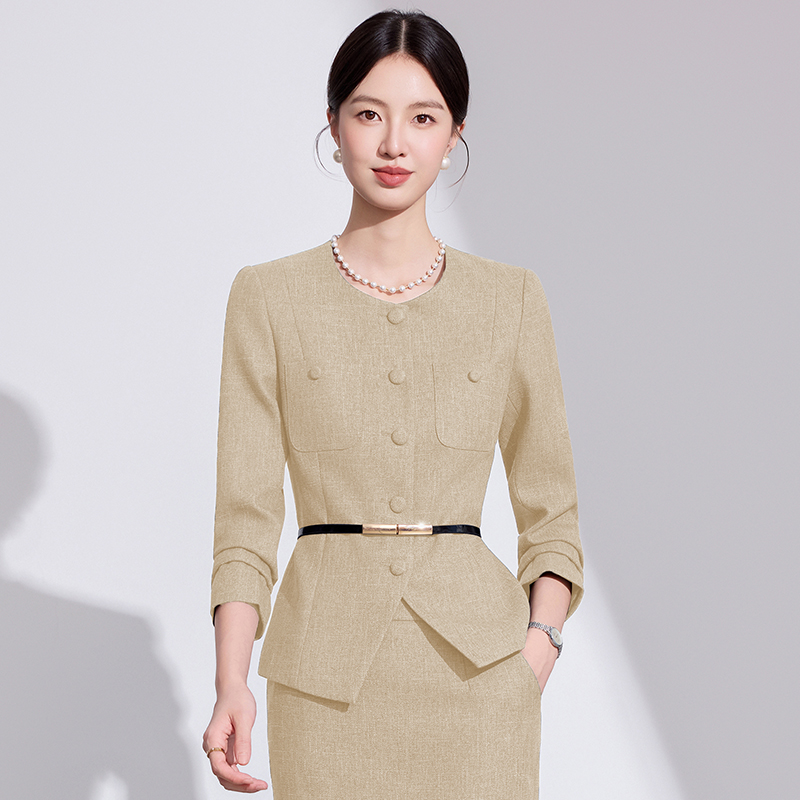 Long sleeve coat simple business suit a set for women