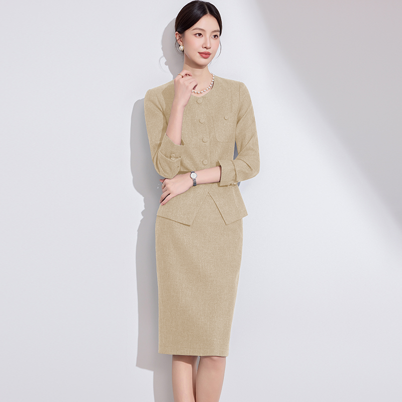 Long sleeve coat simple business suit a set for women