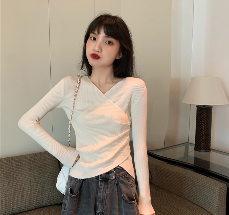 Slim pure sweater long sleeve autumn and winter tops