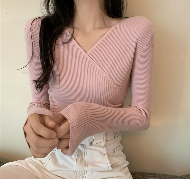 Slim pure sweater long sleeve autumn and winter tops