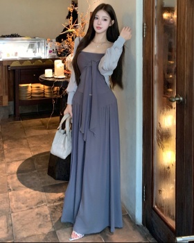 Wrapped chest Korean style skirt beauty shawl a set