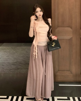 Short sleeve T-shirt culottes 2pcs set for women