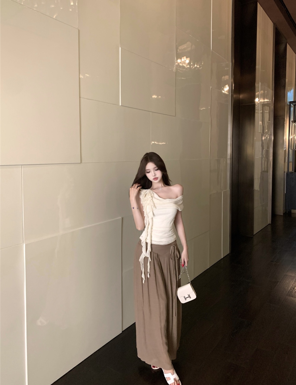 Short sleeve T-shirt culottes 2pcs set for women