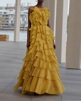 Pure European style formal dress temperament prom long dress