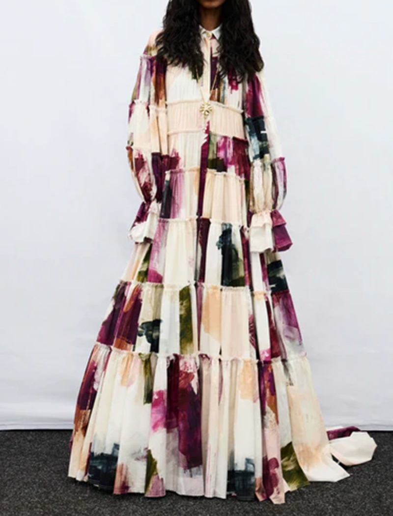 Slim loose dress large yard long sleeve long dress