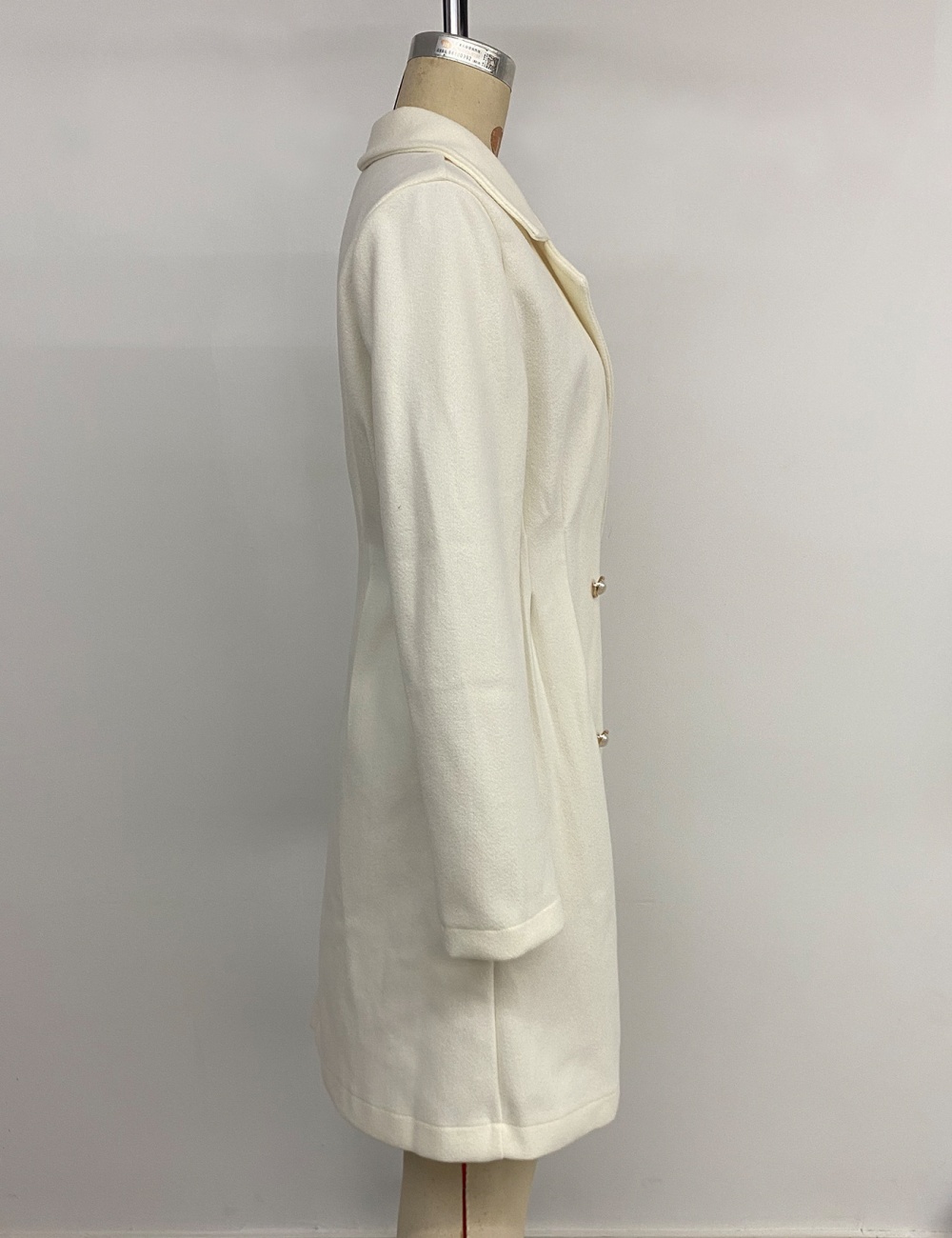Pure buckle decoration temperament chanelstyle woolen coat