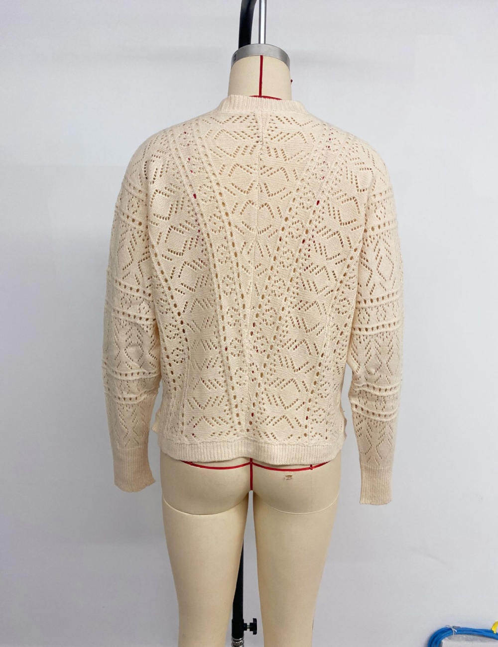 All-match autumn fresh cardigan hollow pure sweater