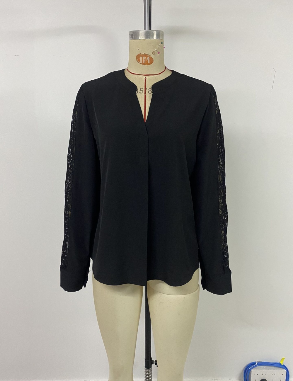 Loose long sleeve elegant temperament splice shirt