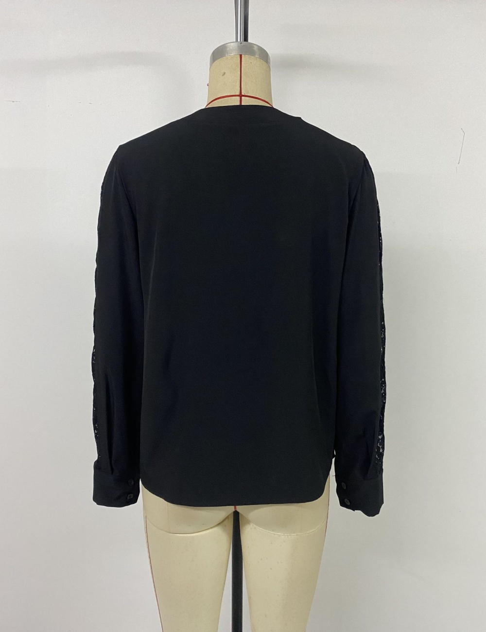 Loose long sleeve elegant temperament splice shirt