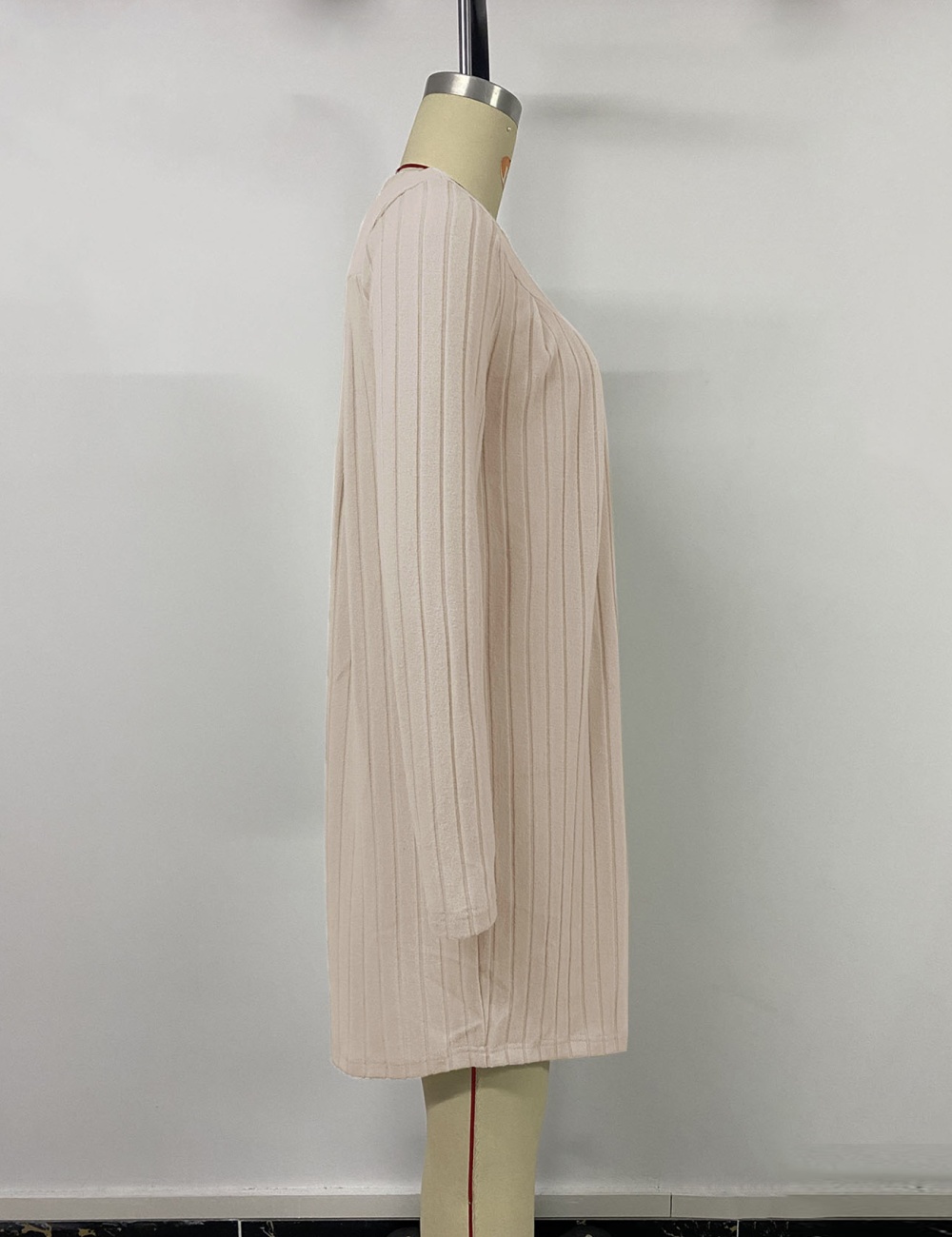Autumn crimp pure straight pit stripe dress