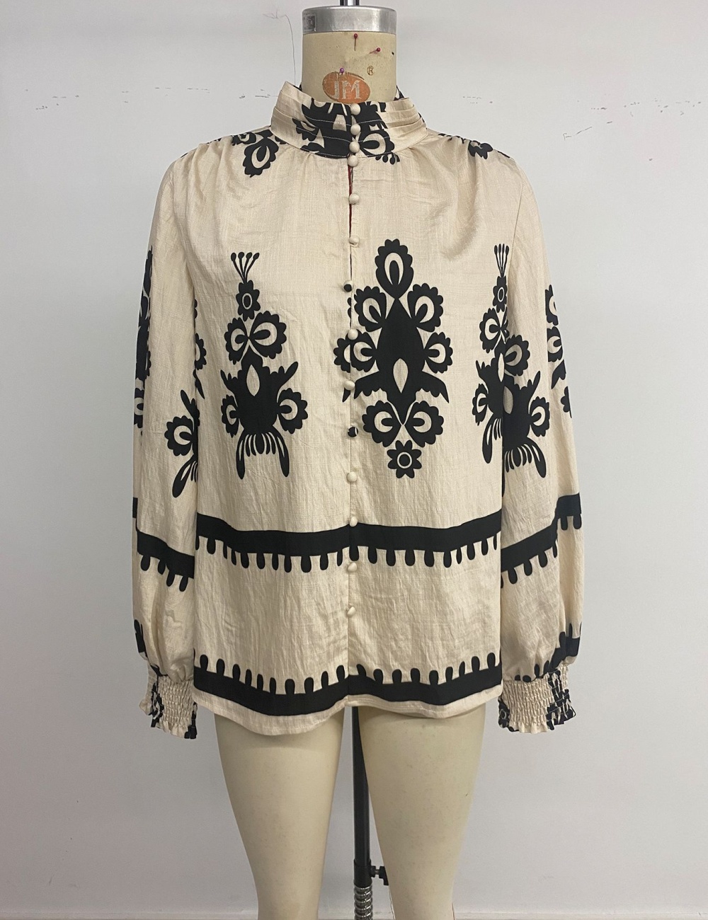Cstand collar cardigans retro national style shirt