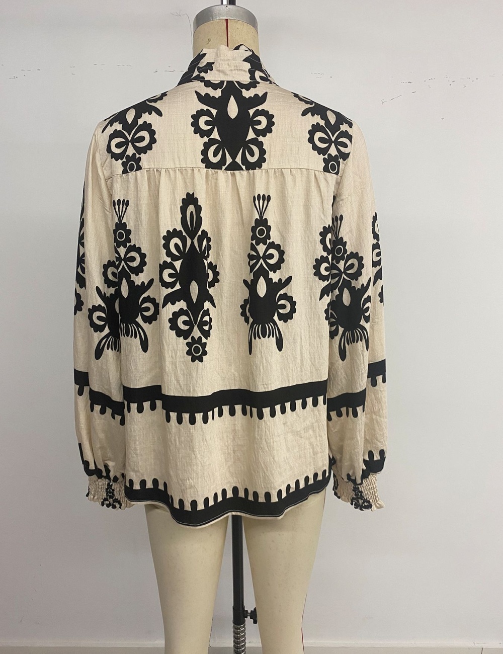 Cstand collar cardigans retro national style shirt