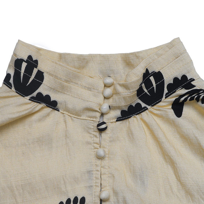 Cstand collar cardigans retro national style shirt