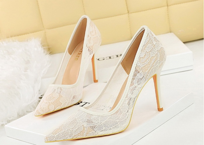 European style gauze high-heeled shoes sexy fine-root shoes