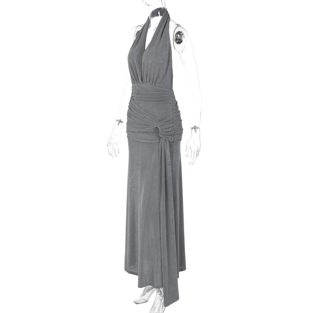Summer sexy fashion streamer halter dress for women