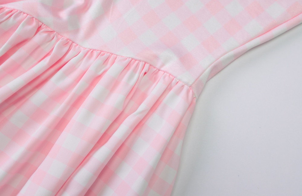 High waist fashion big skirt long sleeve summer dress for women