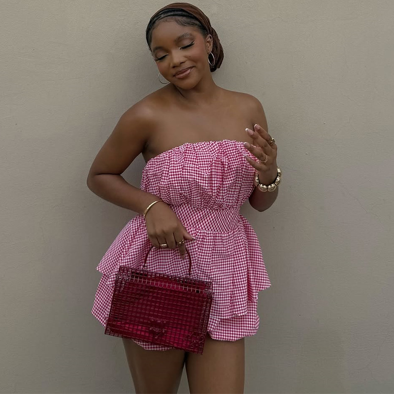 Bud tops European style shorts a set for women