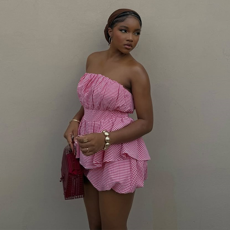 Bud tops European style shorts a set for women