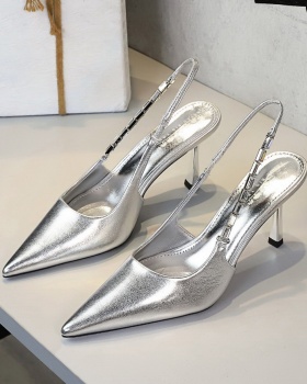 Fine-root shoes low high-heeled shoes for women