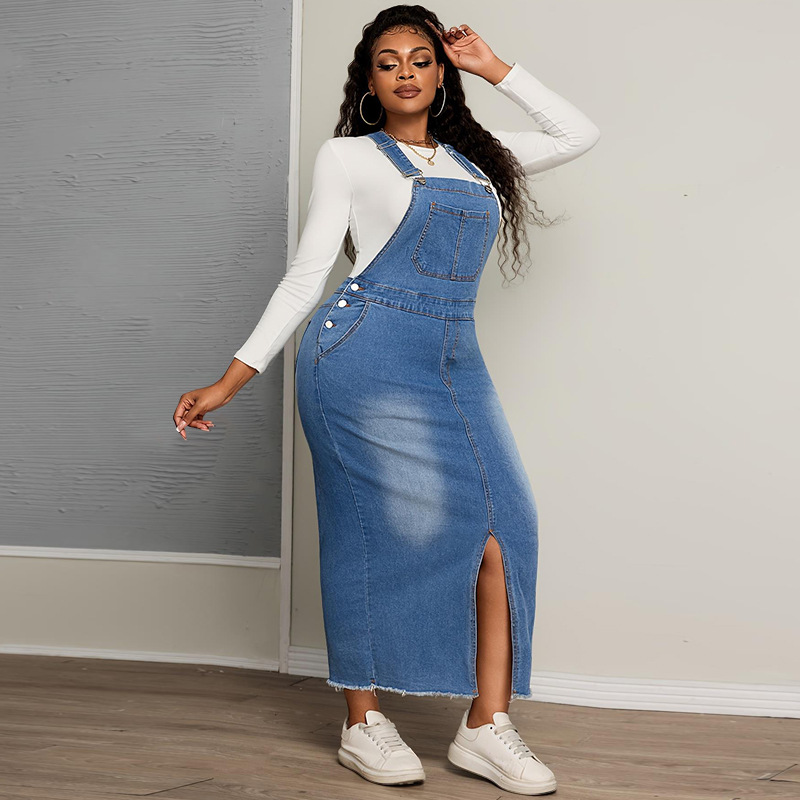 All-match slim strap dress Casual large yard dress