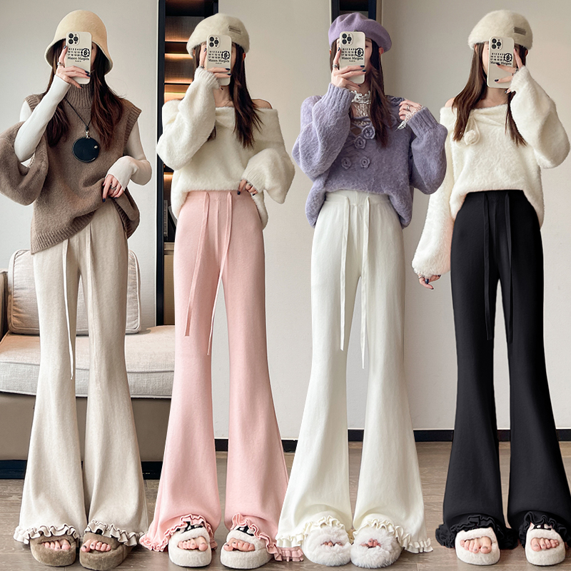 Slim pants micro speaker flare pants for women