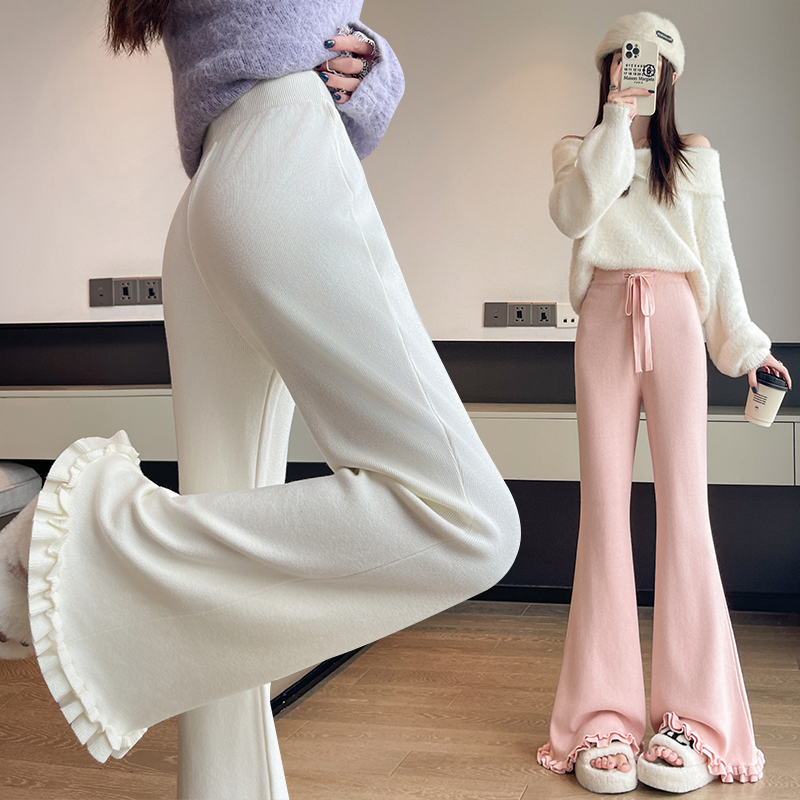 Slim pants micro speaker flare pants for women