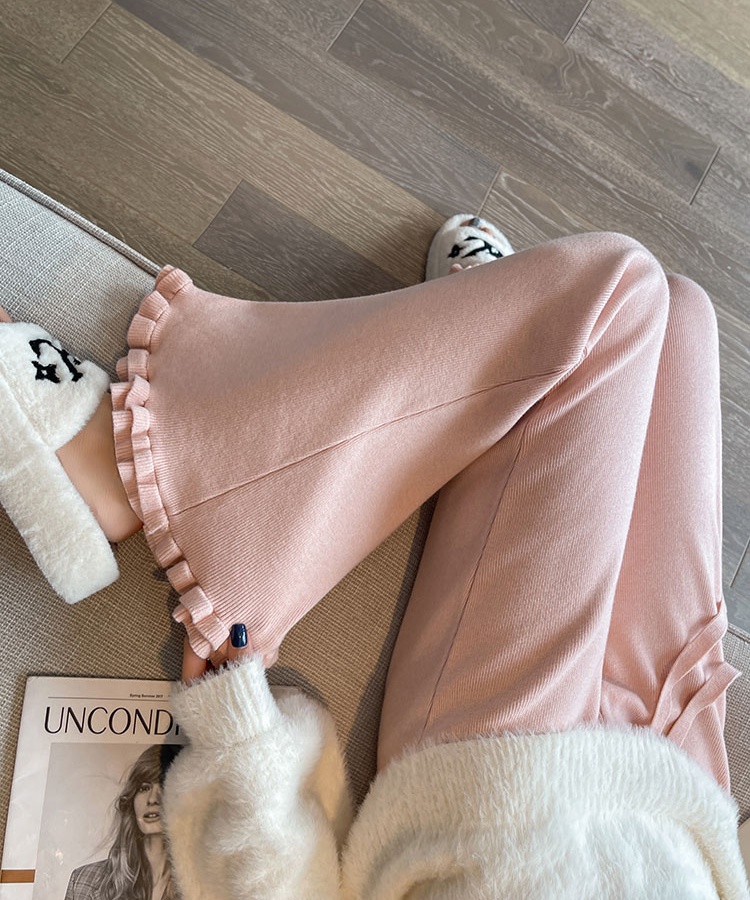 Slim pants micro speaker flare pants for women