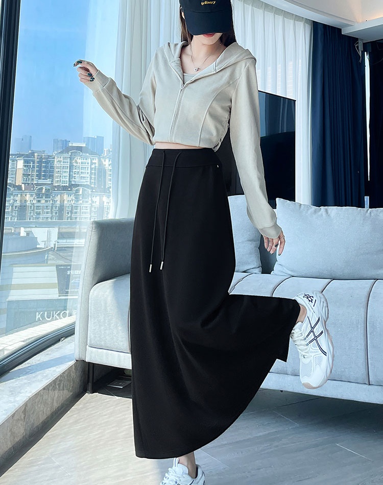 After the split long skirt slim one step skirt for women