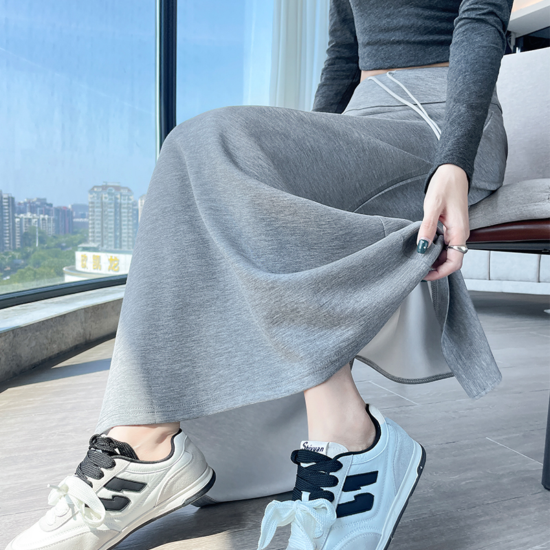 After the split long skirt slim one step skirt for women