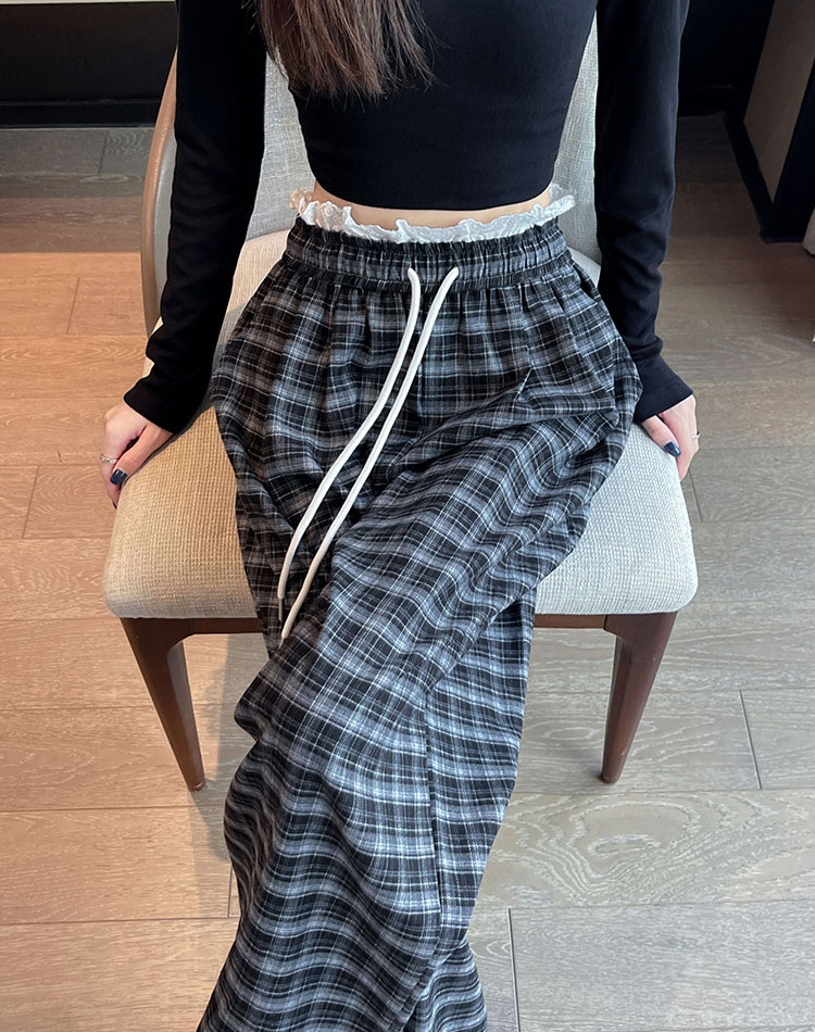 Sueding casual pants wide leg pants for women