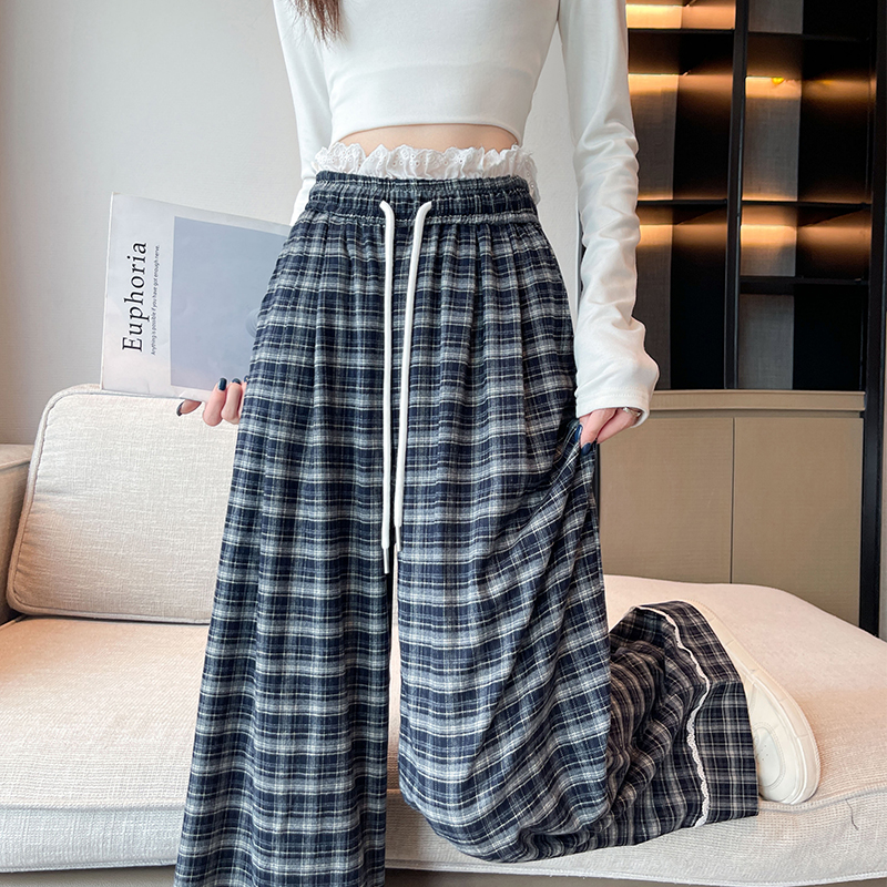 Sueding casual pants wide leg pants for women