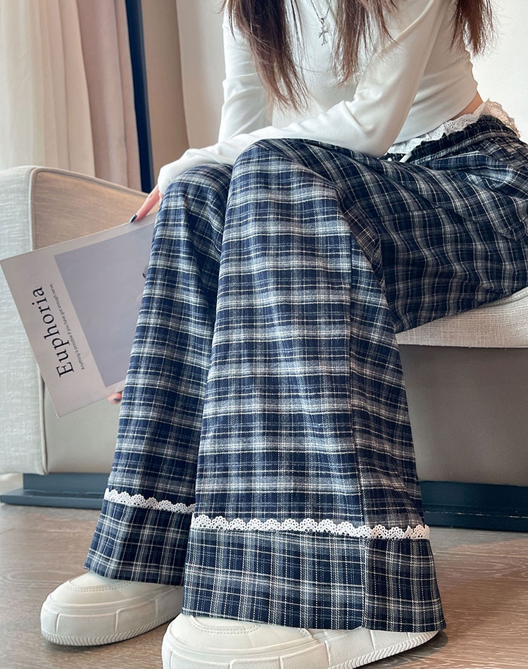 Sueding casual pants wide leg pants for women