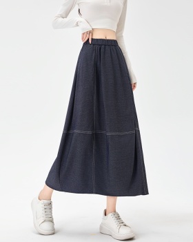 Denim autumn slim high waist A-line bud skirt