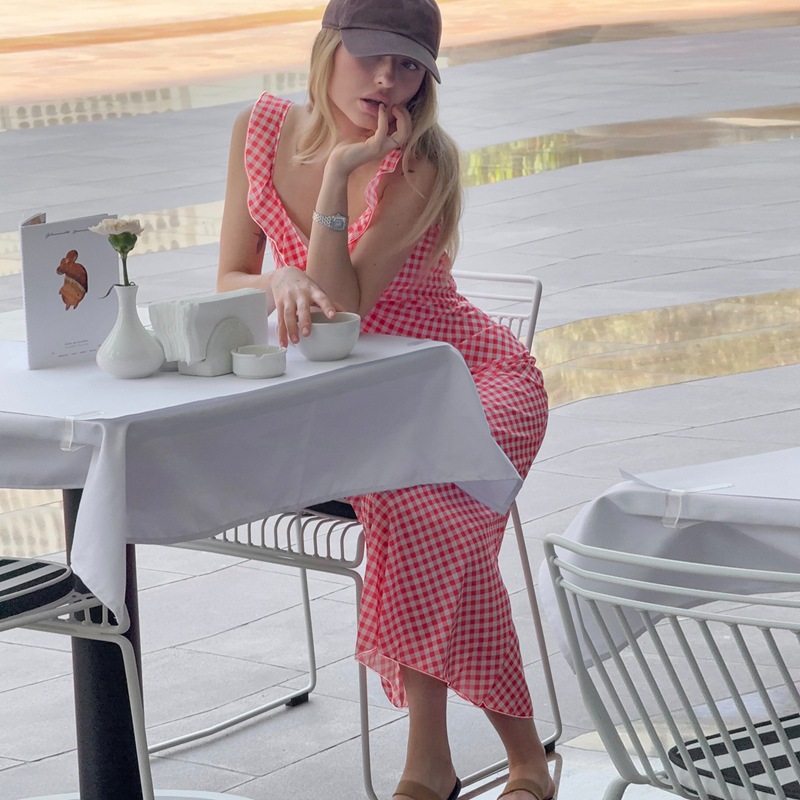 Fashion summer France style long dress sexy sling dress