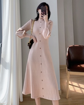 Temperament exceed knee dress long sweater for women