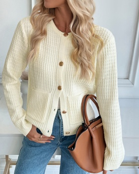 Pure autumn and winter sweater metal cardigan for women