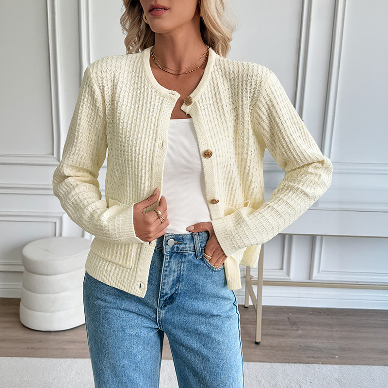 Pure autumn and winter sweater metal cardigan for women