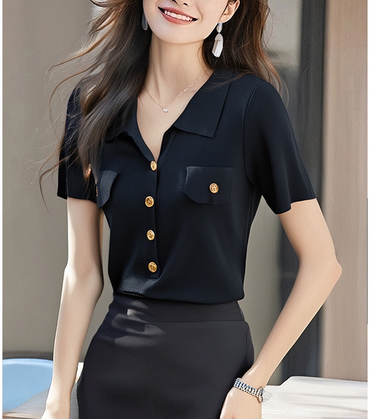 Chanelstyle short tops summer sweater for women